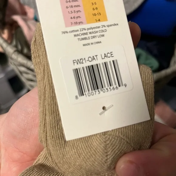 Little Stocking Co. Lace Top Knee High Socks & Knit Footed TightS Bundle Set - Picture 6 of 9